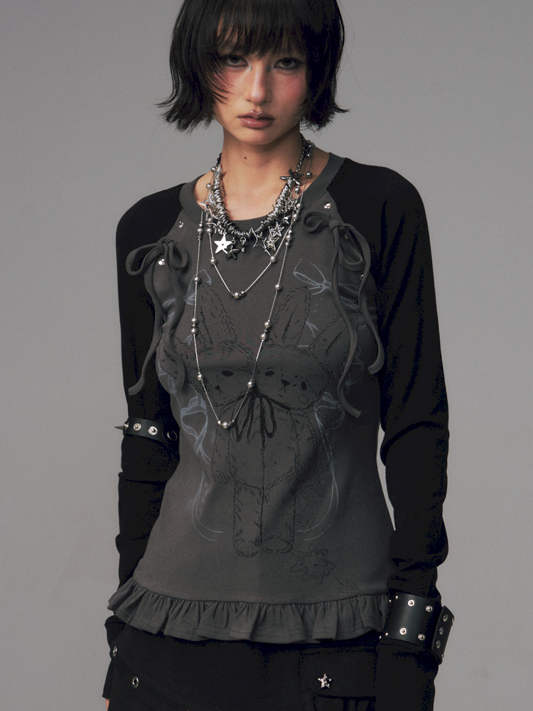 Stretch Slim-Fit Raglan Sleeve T-Shirt【s0000014457】