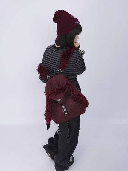 Rabbit Ears Cute Fur Crossbody School Bag【s0000014620】