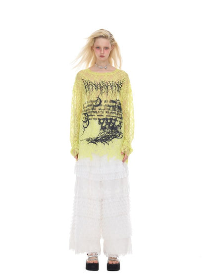 Oversized Gender-Neutral Layered T-Shirt【s0000012989】
