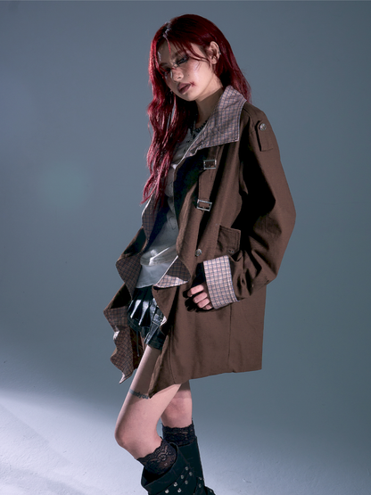 Lapel Mid-Length Silhouette Trench Coat【s0000013689】