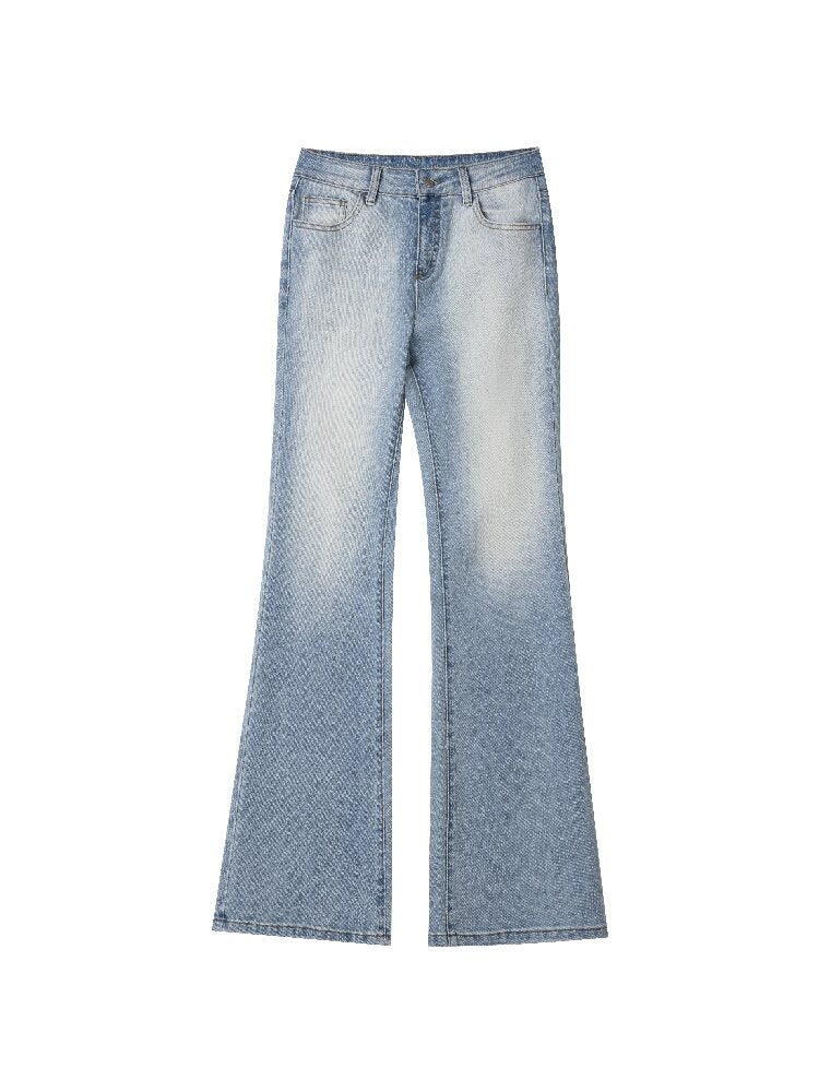 Light Washed Slim Bootcut Jeans【s0000015876】