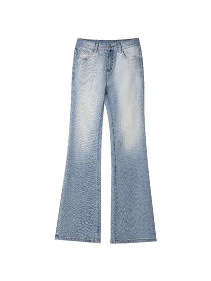 Light Washed Slim Bootcut Jeans【s0000015876】