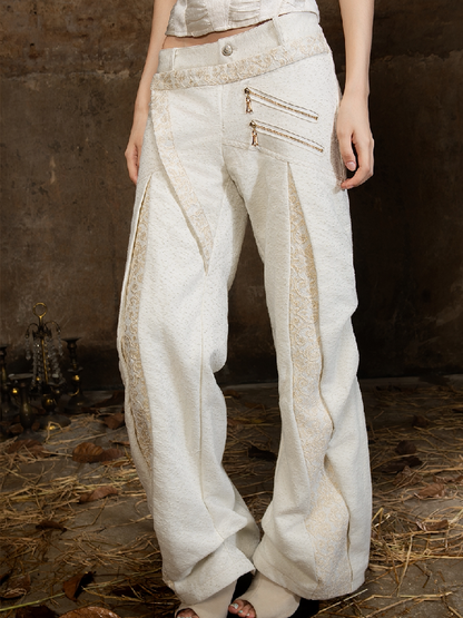 Heavy Duty Lace Patchwork Pants【s0000018380】
