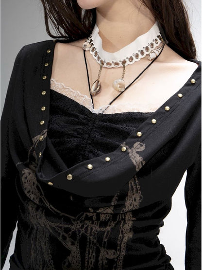 Printed Bottom Tie Top【s0000011274】