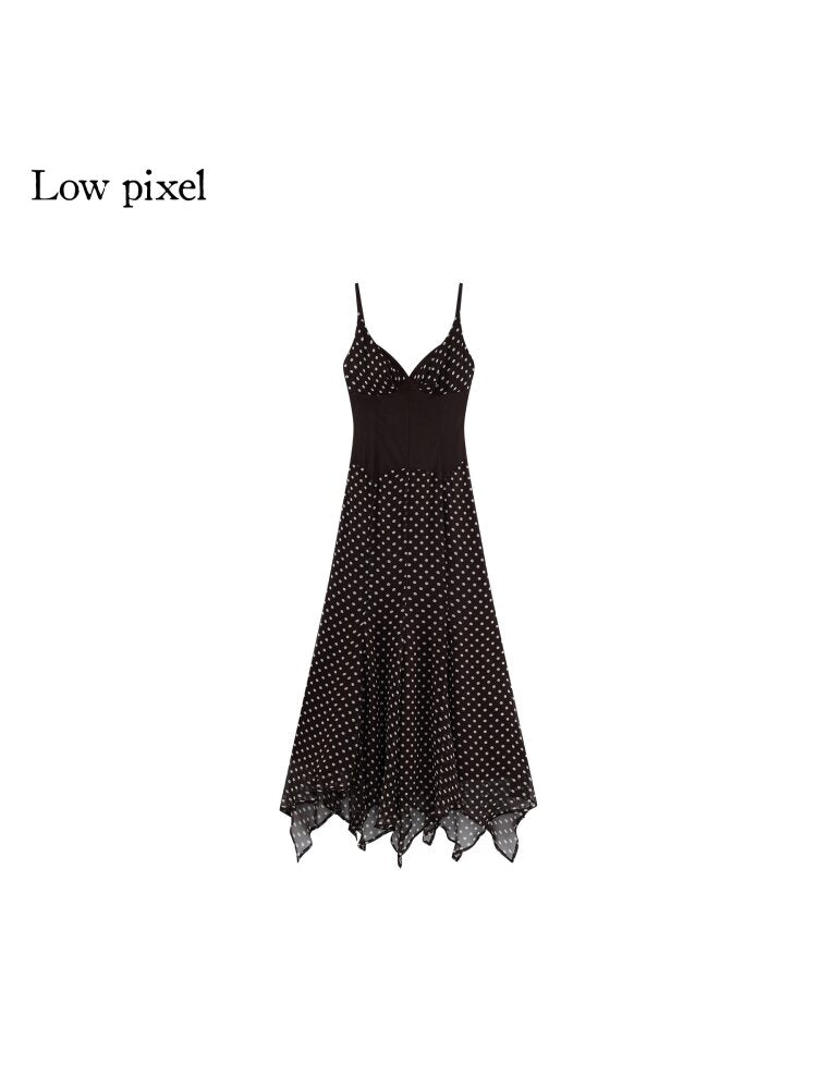 Coffee Polka Dot Tunic Sundress【s0000015595】