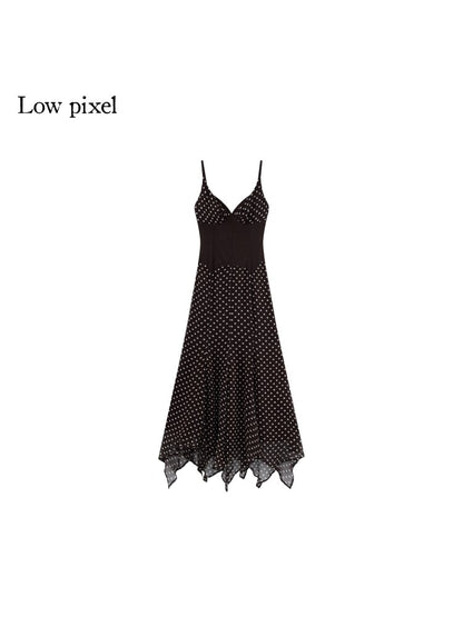 Coffee Polka Dot Tunic Sundress【s0000015595】