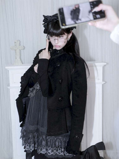 Detachable Big Bow Woolen Coat【s0000014682】