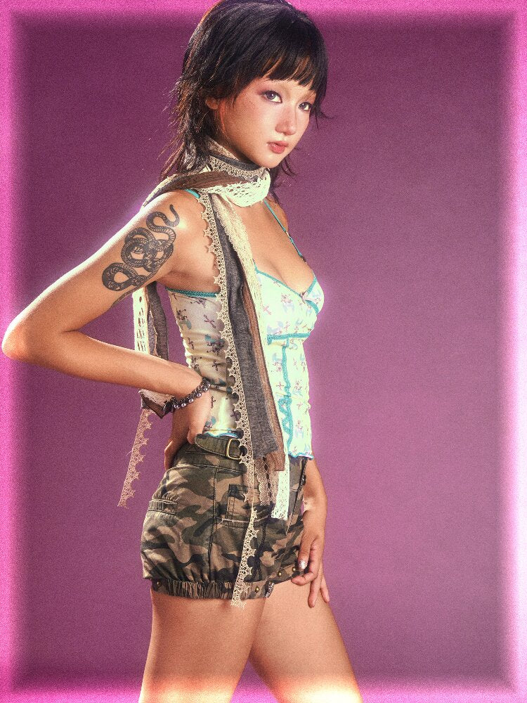 Star Lace Shibuya Y2K Punk Scarf【s0000016860】
