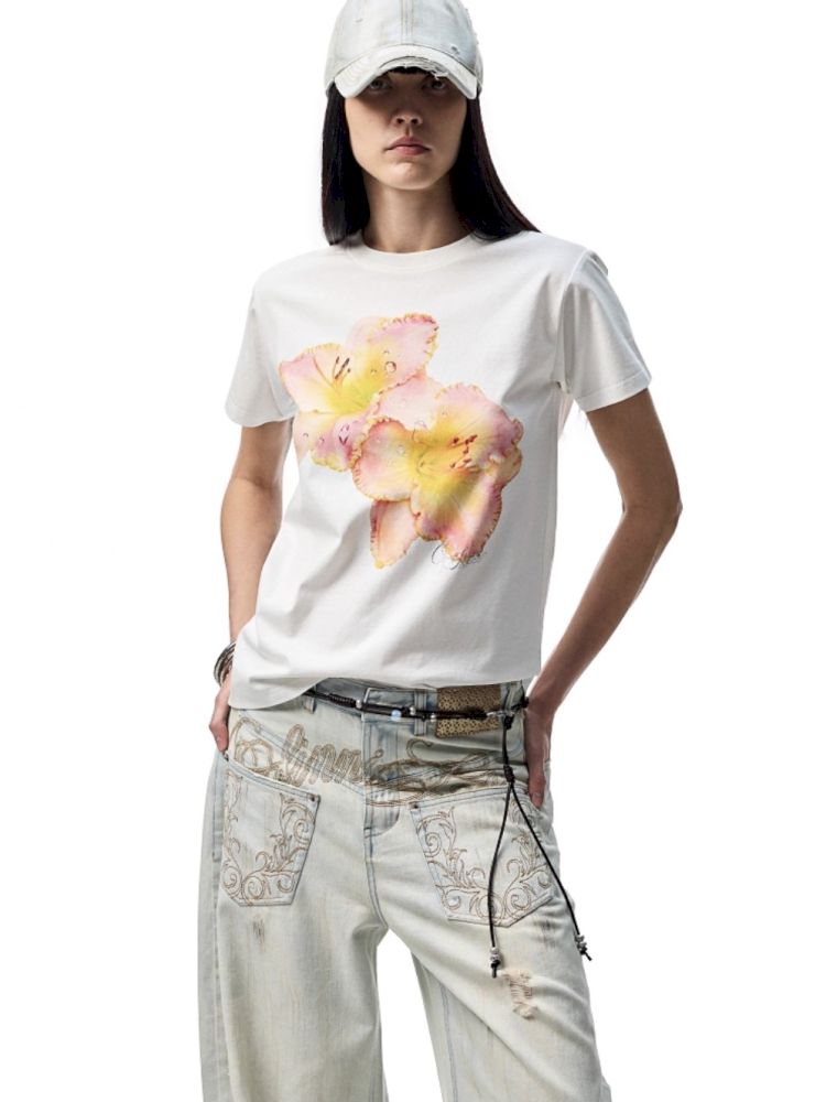 Printed Loose Short Sleeve T-Shirt【s0000012402】