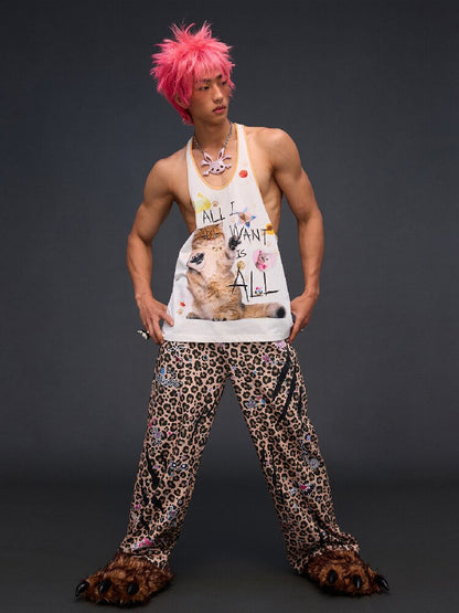 Cat Print Vest I Want Everything【s0000017296】