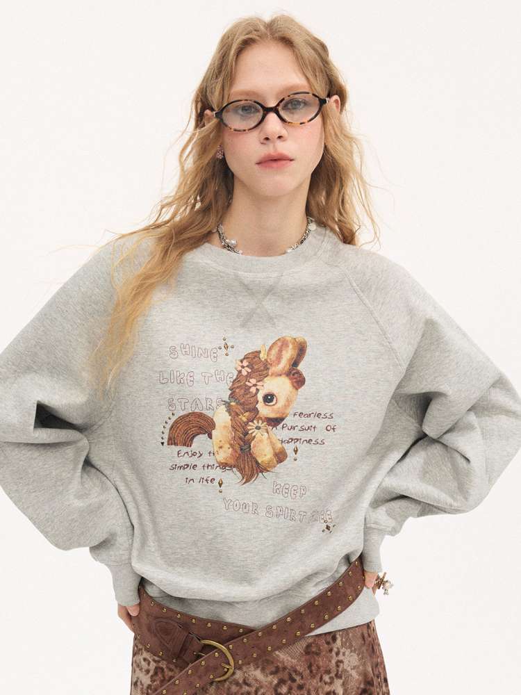 Hot Diamond Crew Neck Sweatshirt【s0000015406】