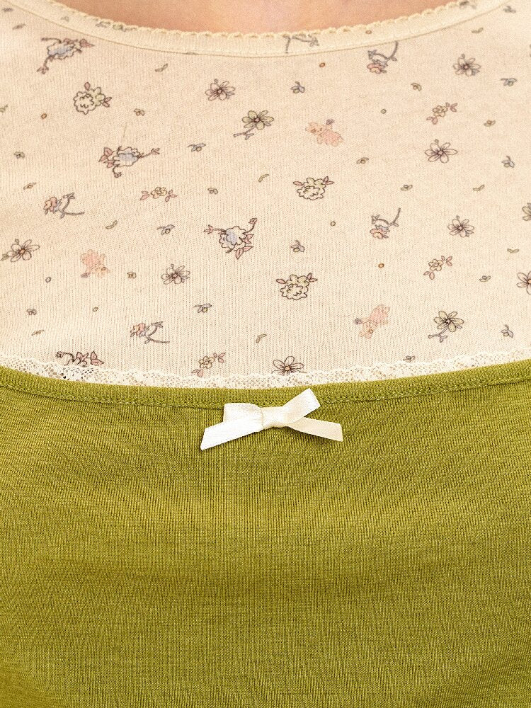 Tencel Wool Bow Strap Basic Top【s0000017924】