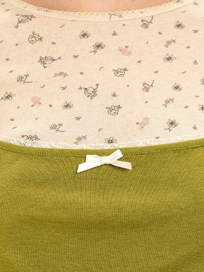 Tencel Wool Bow Strap Basic Top【s0000017924】