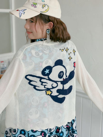 Panda Thin Knitted Cardigan【s0000012758】