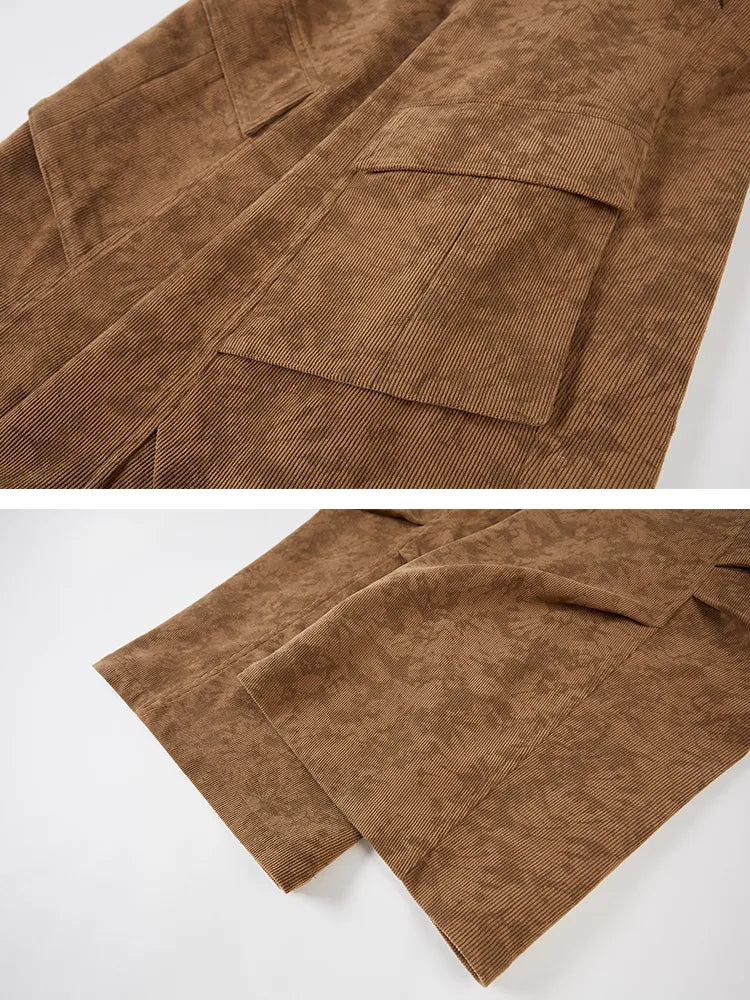 Pocket Structured Relaxed Straight-Leg Workwear Pants【s0000014071】