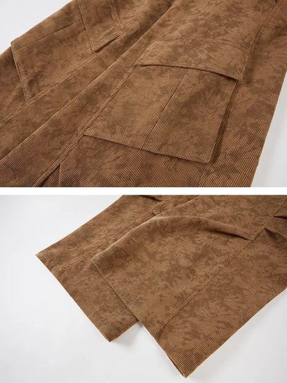 Pocket Structured Relaxed Straight-Leg Workwear Pants【s0000014071】