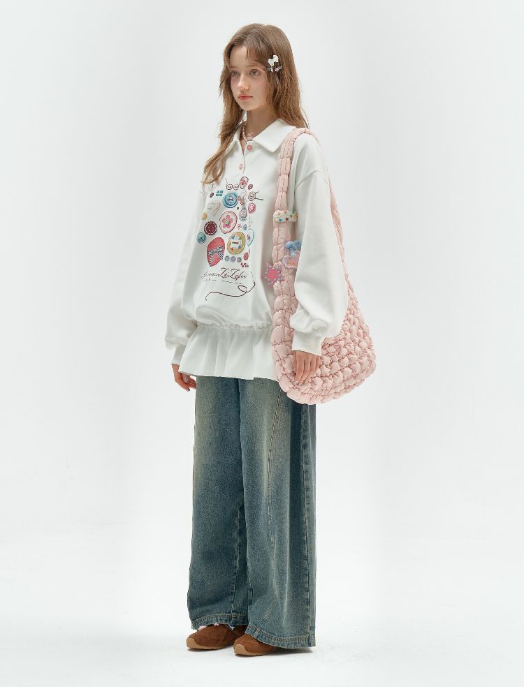 Neck Waist Slimming Sweatshirt【s0000012217】
