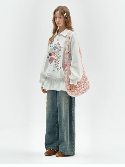 Neck Waist Slimming Sweatshirt【s0000012217】