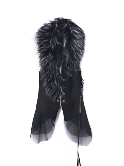 Fur Collar Pirate Sleeveless Vest【s0000013909】