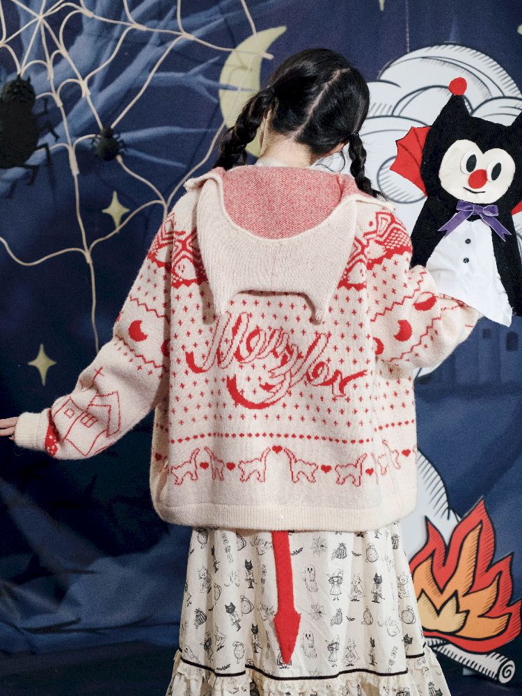 Cat Ears Devil's Tail Cardigan【s0000011559】