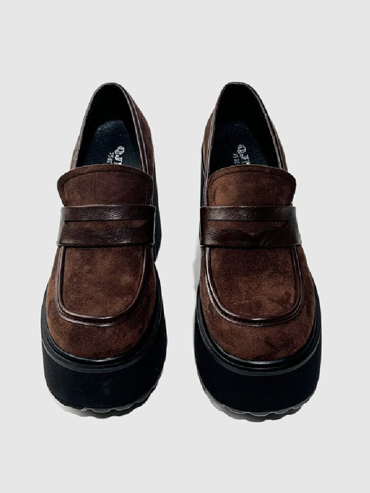 Matte Leather High Heel Loafers【s0000015716】