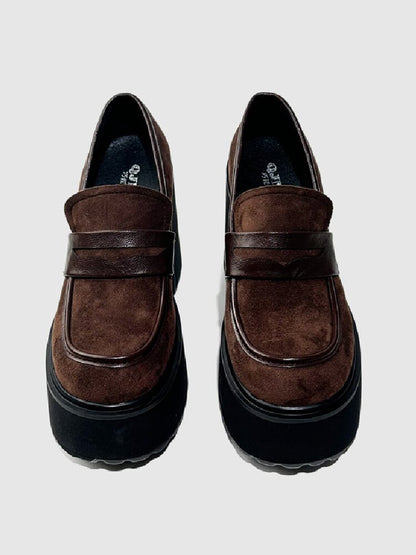 Matte Leather High Heel Loafers【s0000015716】