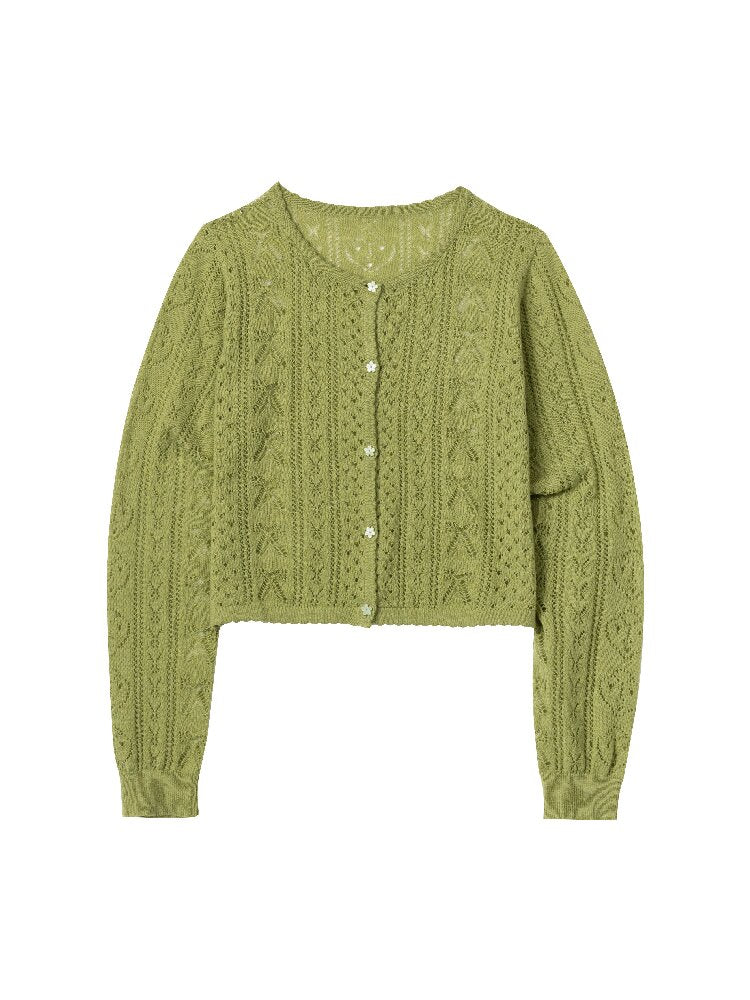 Openwork Cherry Blossom Cardigan【s0000015877】