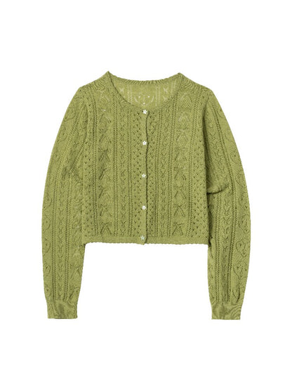 Openwork Cherry Blossom Cardigan【s0000015877】