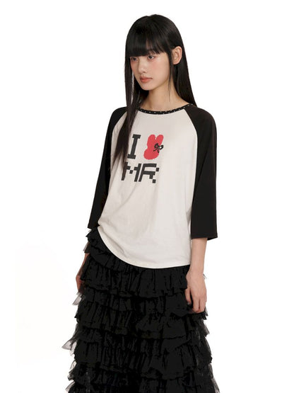 Casual Raglan Long-Sleeved T-Shirt【s0000012559】