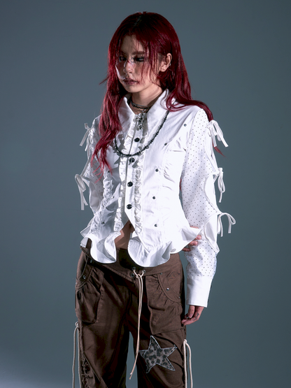 Contour Waist Temperament Long Sleeve Shirt【s0000013692】