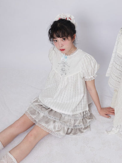 Vintage Plaid Embroidered Shirt【s0000017483】