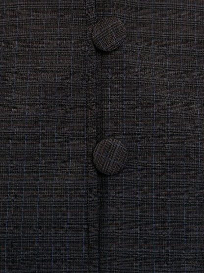 Plaid Puff Sleeve Skirt Set【s0000017925】