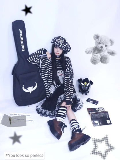 Patchwork A-Line Lace Long Skirt【s0000014625】