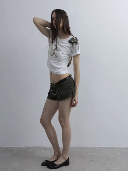 Hot Diamond Slim Short T-Shirt【s0000016572】