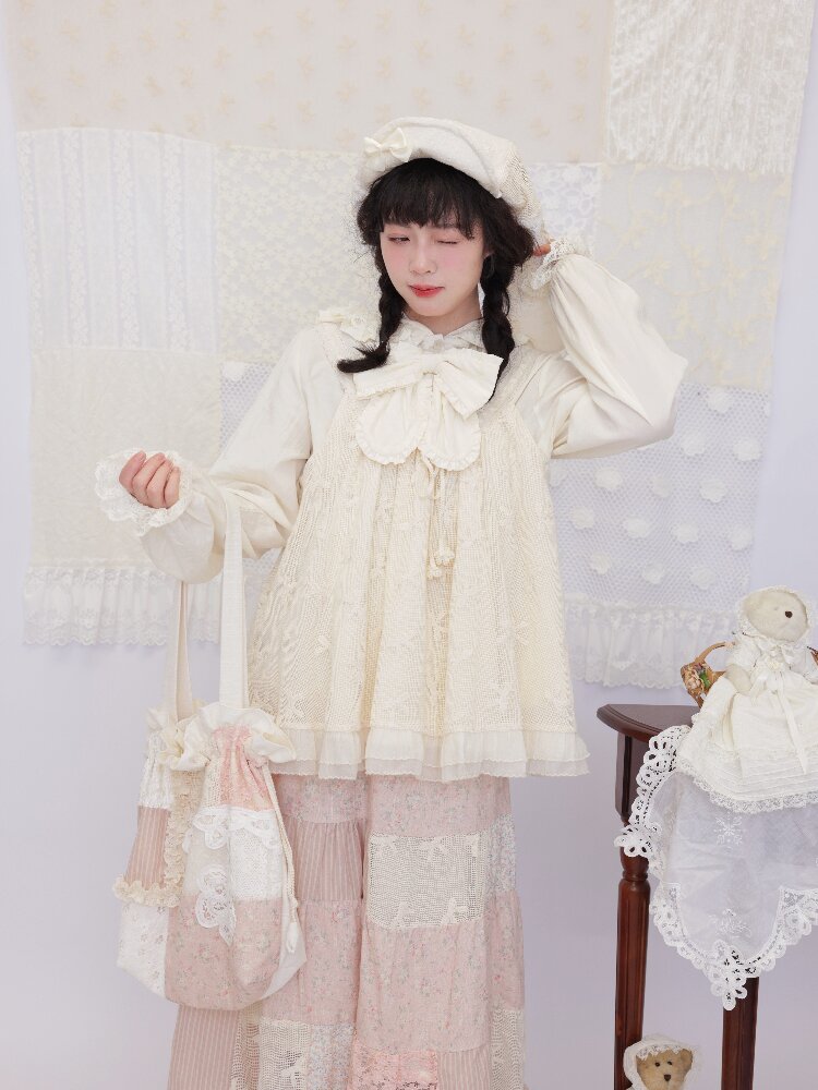 Bow Hook Flower Lace Suspenders【s0000016503】