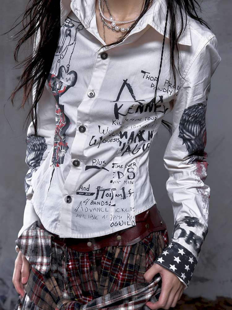 Slim-Fit Long-Sleeve Shirt Top【s0000014471】