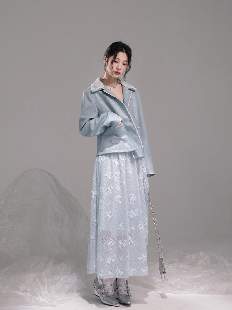 Ice Lake Gauze Embroidered Dress【s0000015744】