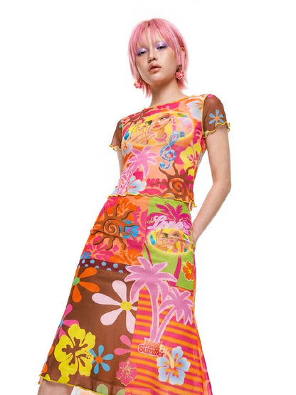Summer Island Fitted Mermaid Dress【s0000017517】
