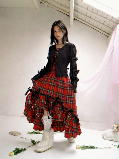 Patchwork Print Fitted Long-Sleeve Shirt【s0000014523】