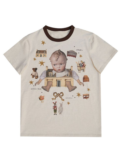 Loose-fitting short-sleeved T-shirt【s0000012763】