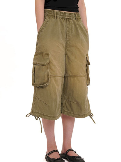 Adjustable workwear seven-minute pants【s0000013428】