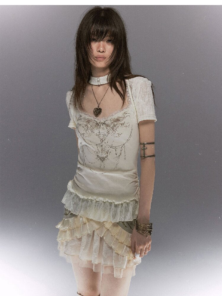 Sphenoid Witch Texture Lace Ruffled【s0000017037】