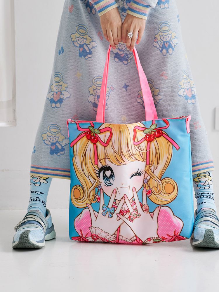 Girl Illustration Pattern Crossbody Handbag【s0000012347】
