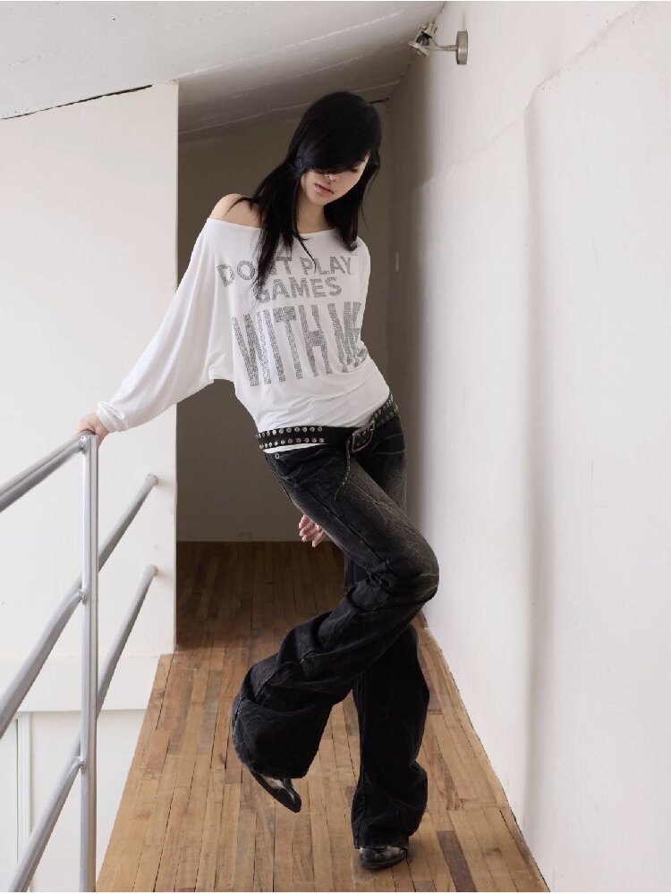 Vintage Punk Diamond Bat T Shirt【s0000016951】