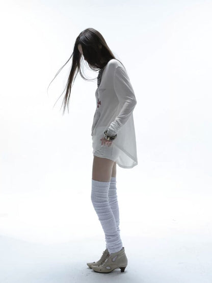 Knight Print Irregular T-Shirt【s0000016574】