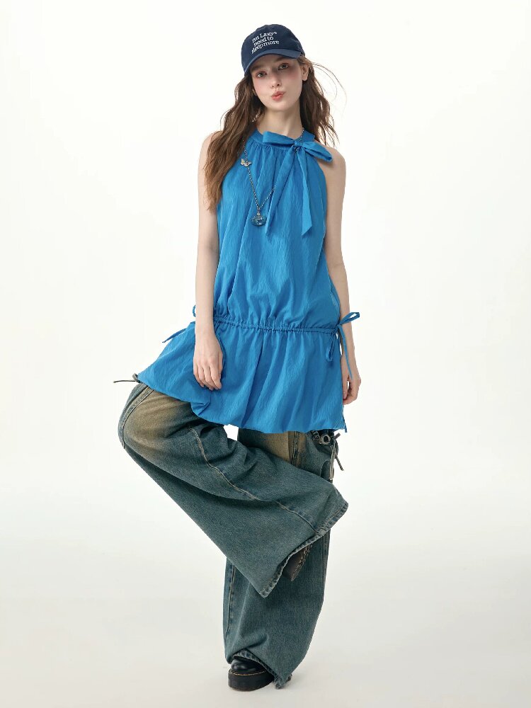 Summer Halter Off-Shoulder Dress【s0000017251】