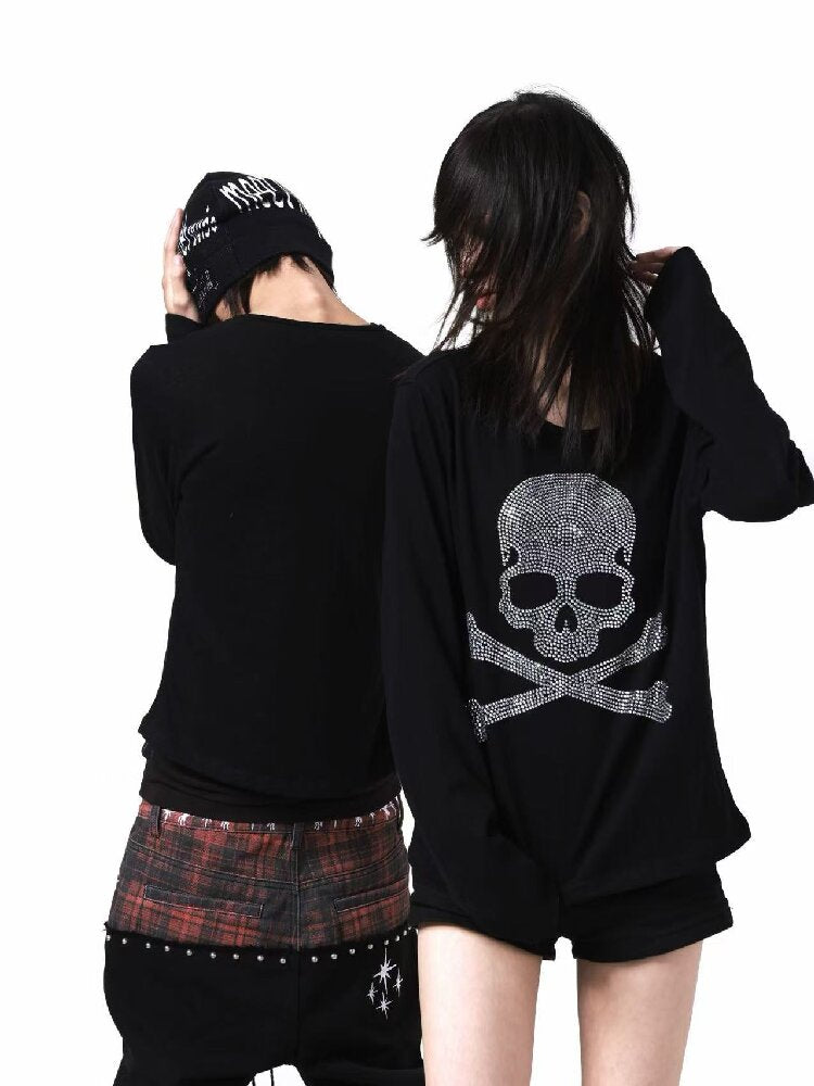Skull Diamond Long Sleeve Shirt【s0000018200】