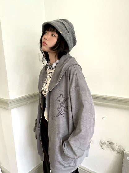 Hooded Sweatshirt Cardigan【s0000011190】
