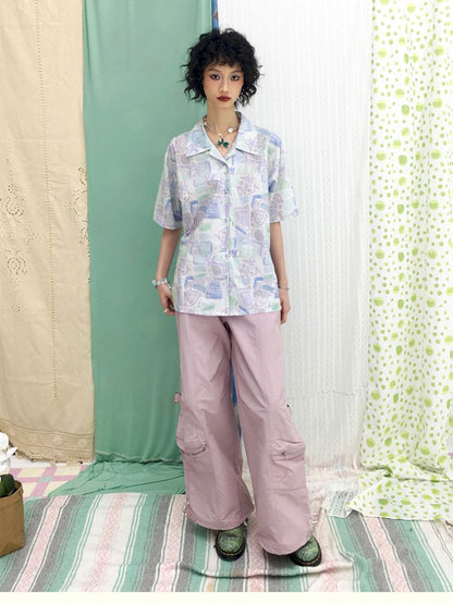 Full-print short-sleeved shirt【s0000012950】