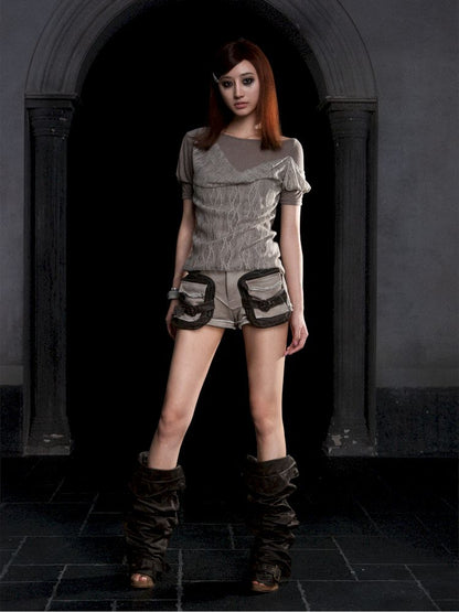 Bubble short sleeve t-shirt【s0000012309】